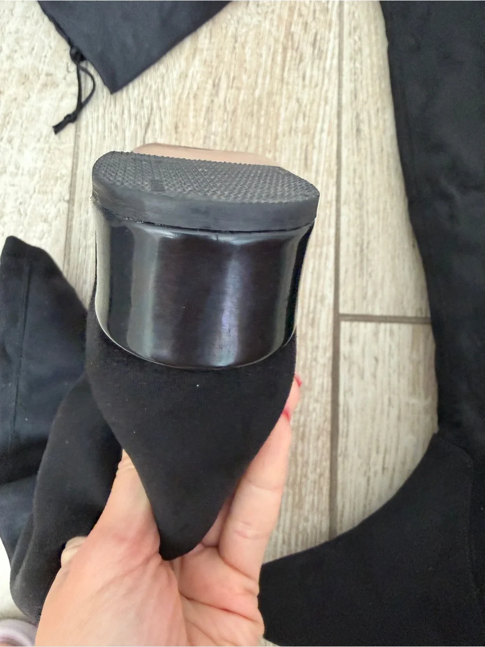 Marella Black Suede Over-the-Knee Boots – Made in Italy